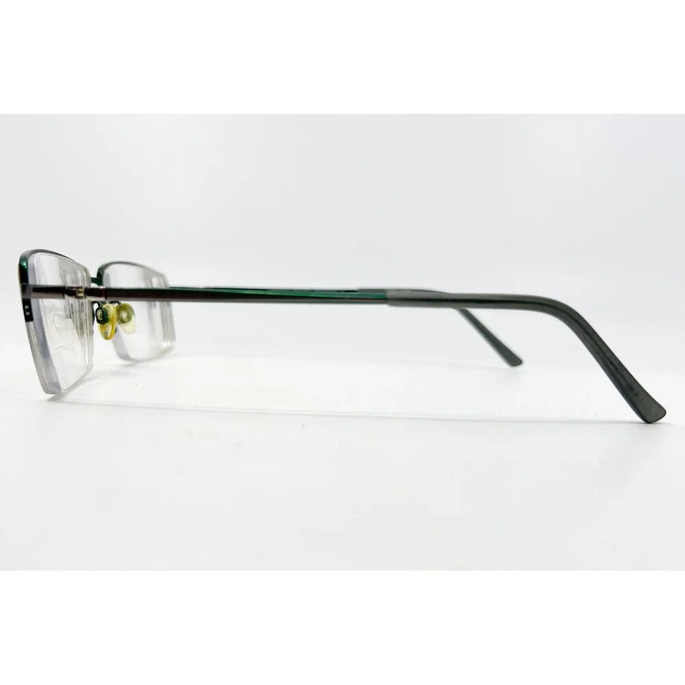 Safilo Elasta Eyeglasses Mens Gunmetal Semi-Rimless Rectangular 52-18-140